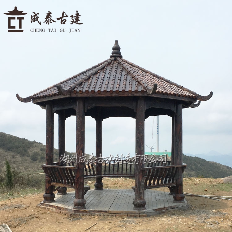 碳化木八角亭-成品现货